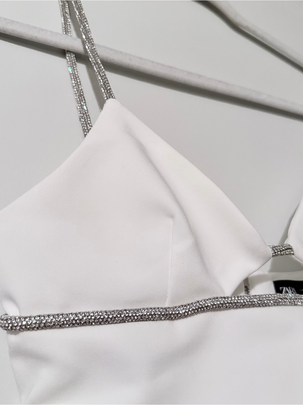 Zara White Rhinestone Top - Picture 8 of 10